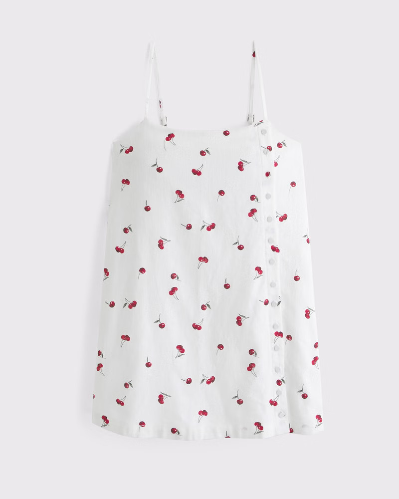 Women's Linen-Blend Button Skort | Women's Dresses & Jumpsuits | Abercrombie.com | Abercrombie & Fitch (US)