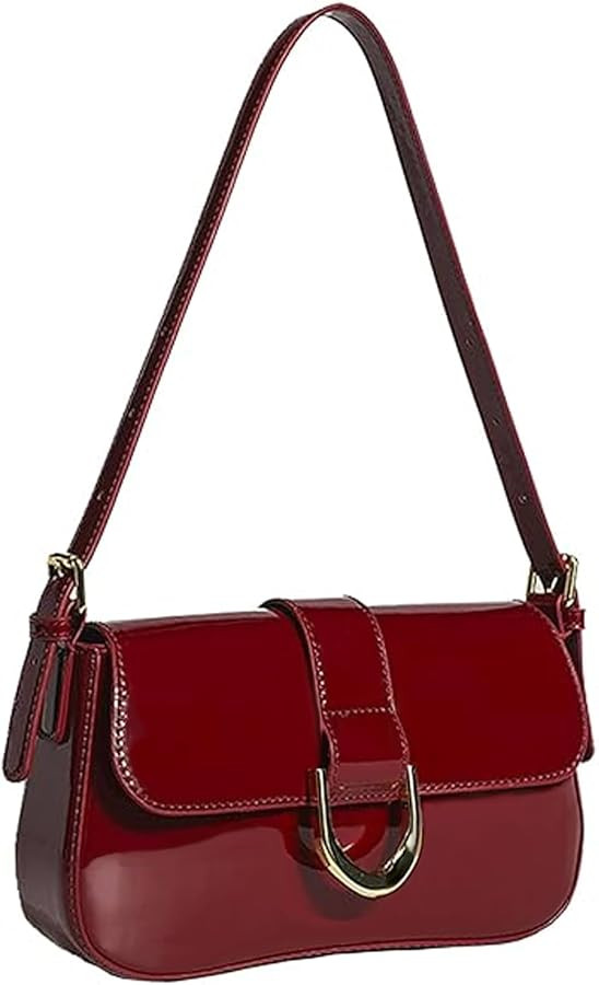Shoulder Bag for Women Trendy Small Leather Hobo Bags Crossbody Purse Clutch Saddle Bag | Amazon (US)