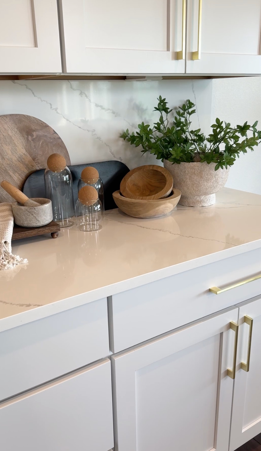 Refreshing my kitchen counter with these stylish, functional pieces—loving this wood nesting bowl set and the glass storage jars 🤍 

 #LTKHome