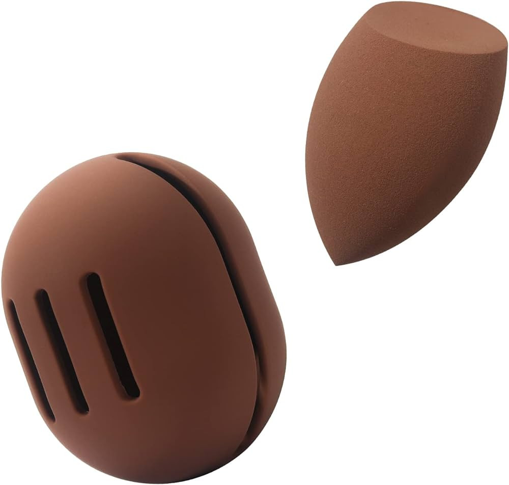FERYES Makeup Sponge Holder with Makeup Sponge– Eco-Friendly Silicone Beauty Make Up Blender Ca... | Amazon (US)