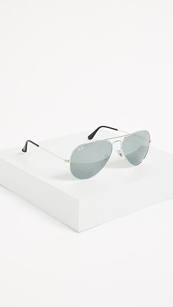 RB3025 Mirrored Original Aviator Sunglasses | Shopbop