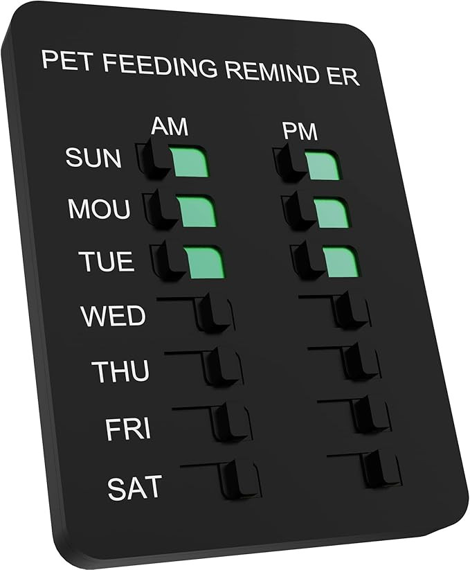 YARKOR Pet Feeding Reminder Magnetic Reminder Sticker, Daily Indication Chart Feed Your Pets, Eas... | Amazon (US)