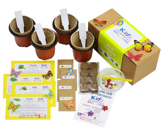 Children's Herb Garden Kit;  Craft Kit; Garden Kit | Etsy (US)