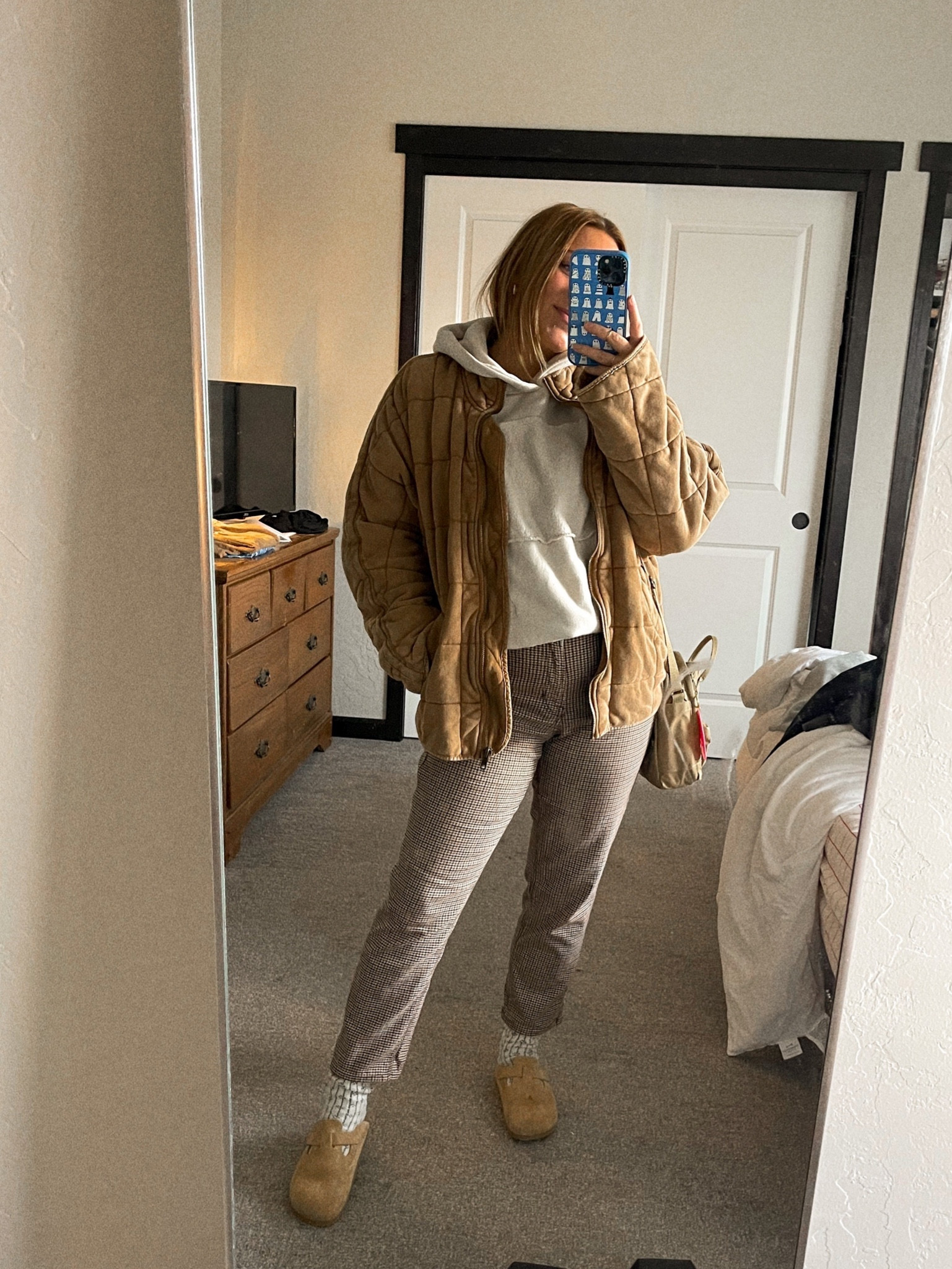 Size medium sweatshirt
Oversized cozy casual midsize style fall winter
Clogs cozy socks jacket

#LTKstyletip #LTKSeasonal #LTKunder100