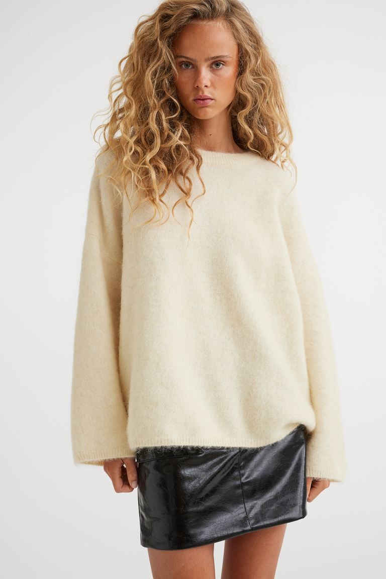 Mohair-blend Sweater - Cream - Ladies | H&M US | H&M (US)