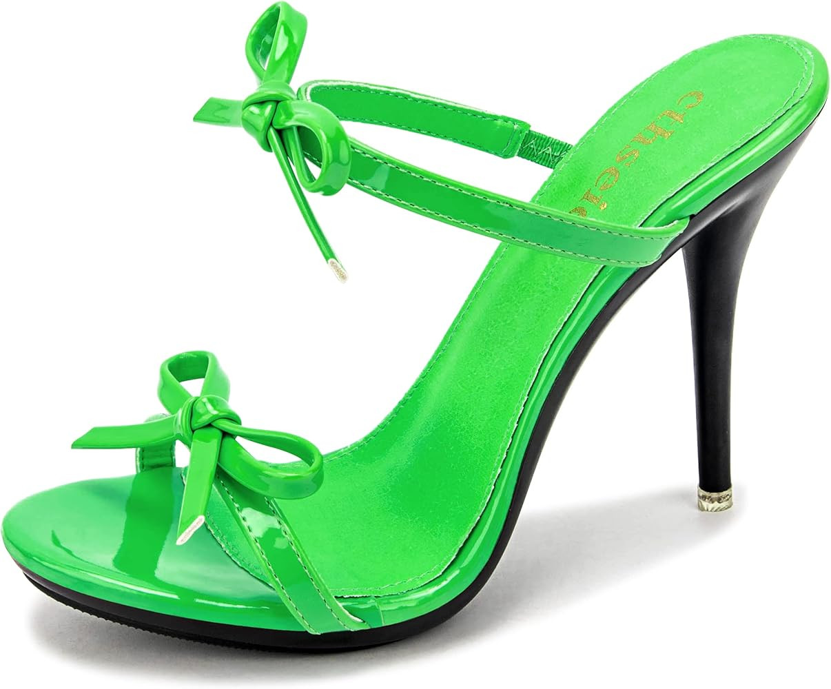 Women's Platform Heeled Sandals Strappy Stilettos Mules Open Toe Slip On Fashion Sexy Dress Cute ... | Amazon (US)