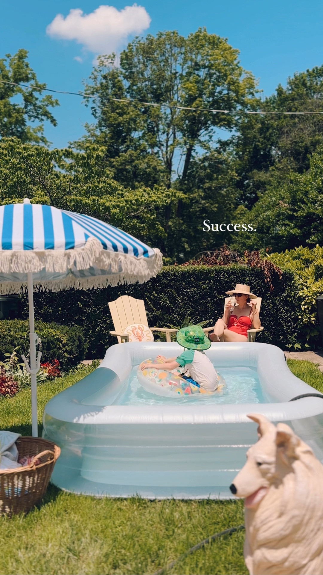 All the things from my little cute yard pool  set up ✨ note: sun hat is not the exact one. The one I'm wearing here is from Cleobella. I have linked one from Madewell that is similar in style✨

#LTKSwim