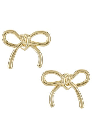 BaubleBar Bow Stud Earrings in Gold from Revolve.com | Revolve Clothing (Global)