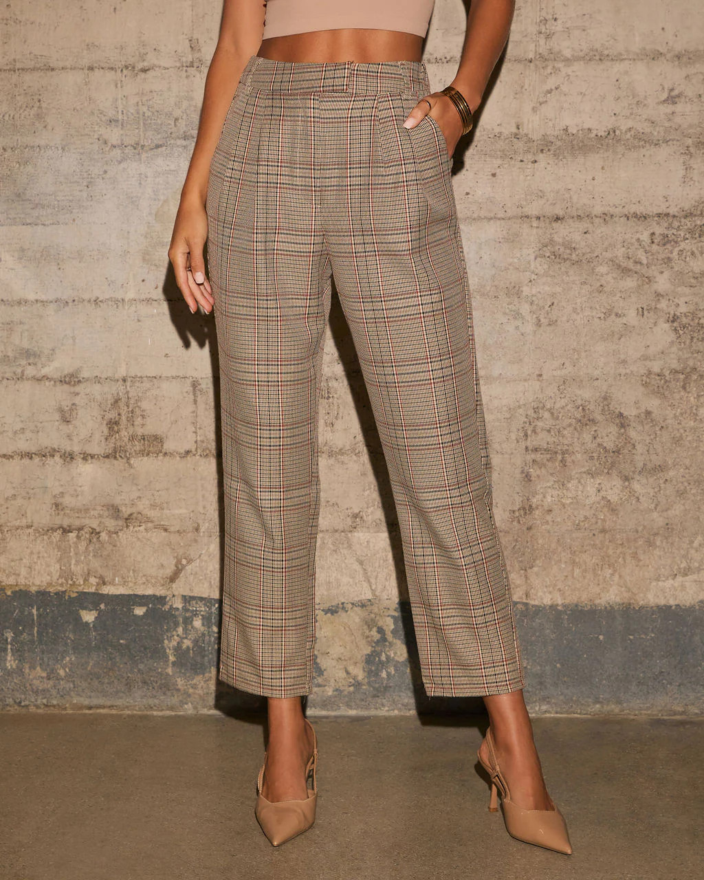 Benson Plaid Straight Leg Trouser Pants | VICI