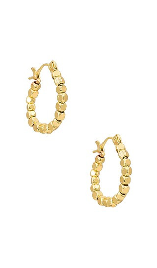 x REVOLVE Beaded Hoops in Gold | Revolve Clothing (Global)