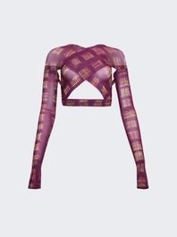 Bustier With Cross Over Shawl Acid Purple | The Webster