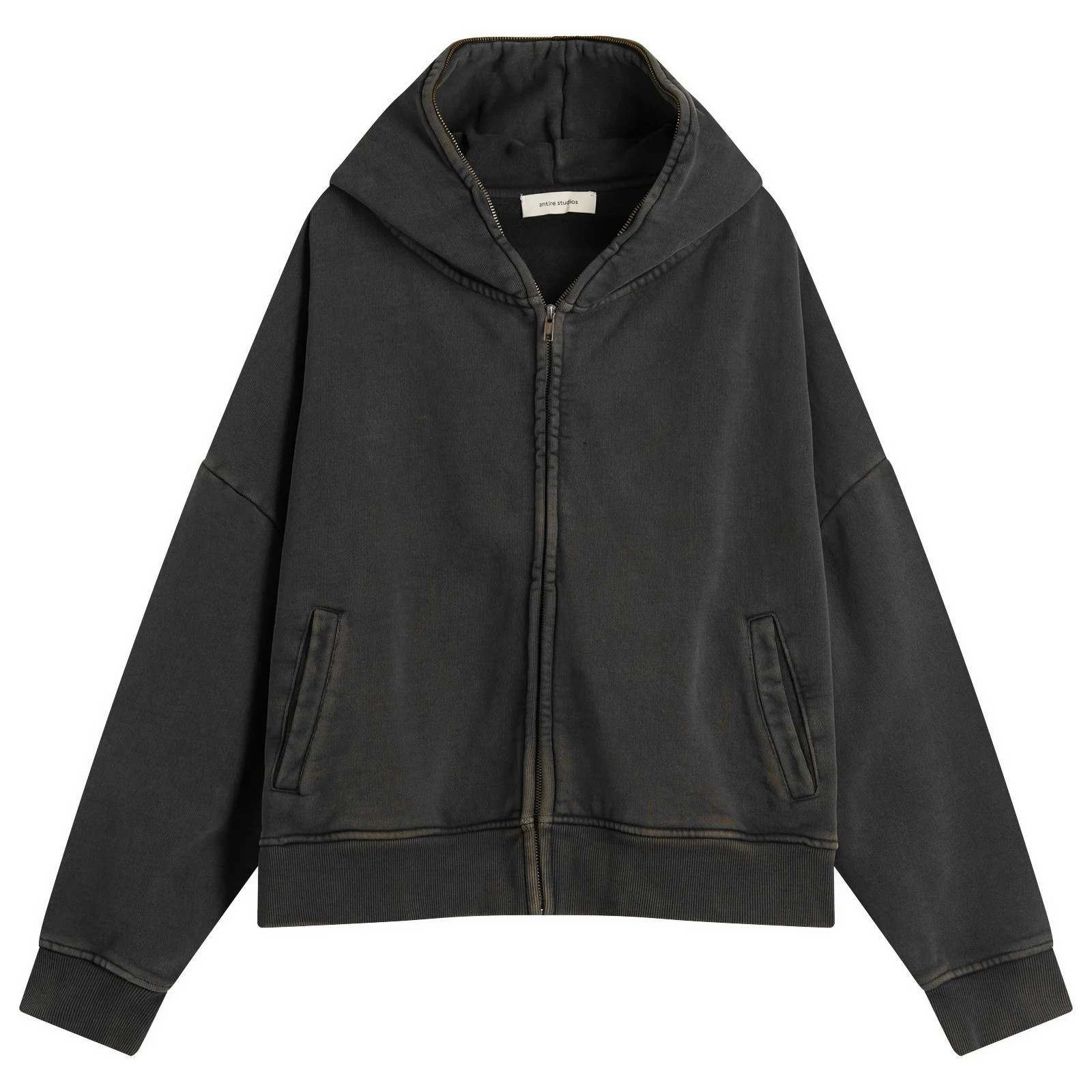 Entire Studios Men's Eternal Full-Zip Hoodie in Washedblack, Size Large | END. Clothing