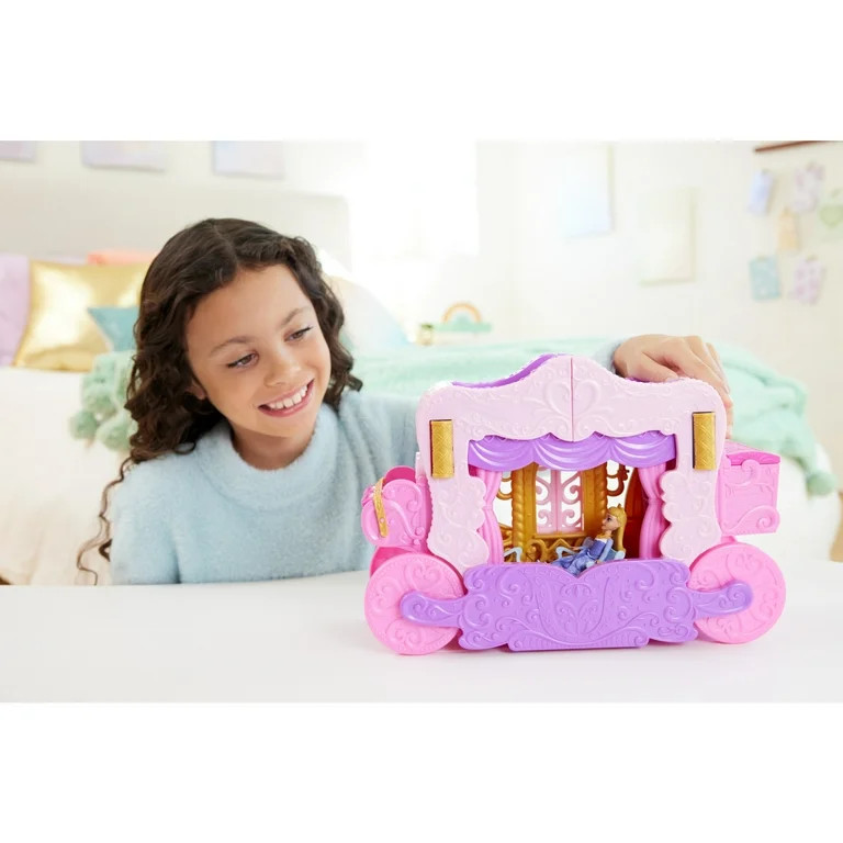 Disney Princess Carriage to Castle Transforming Playset with Aurora Small Doll, 4 Figures & 3 Lev... | Walmart (US)