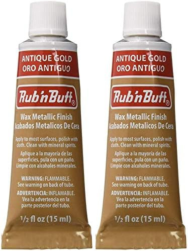 Amaco Rub 'N Buff Wax Metallic Finish, Antique Gold, 0.5 Fluid Ounce, Pack of 2 | Amazon (US)