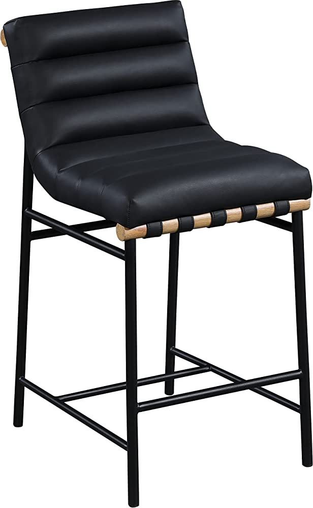 Meridian Furniture 857Black-C Burke Collection Modern | Contemporary Faux Leather Upholstered Cou... | Amazon (US)
