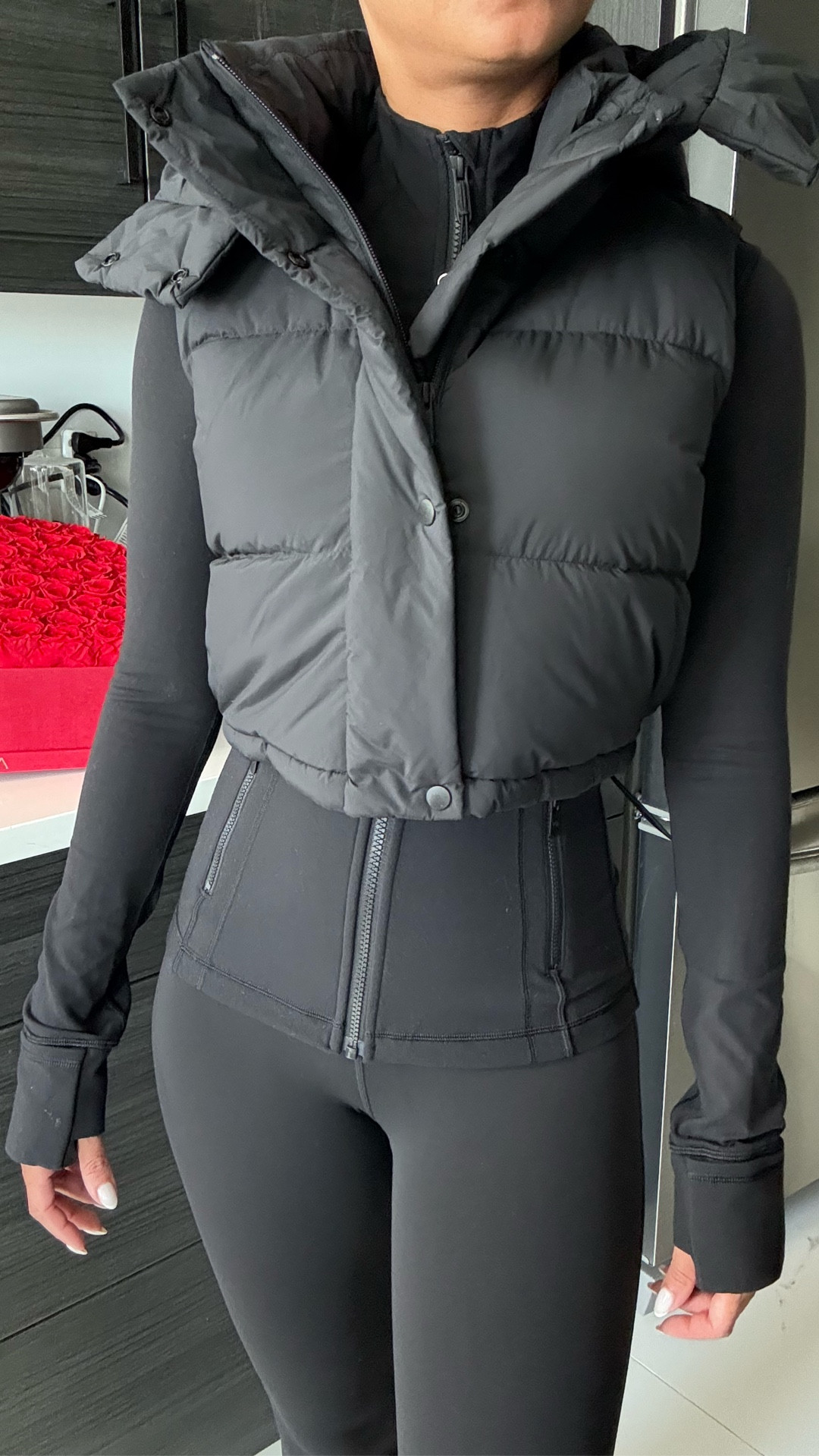love my lululemon cropped wunderpuff vest ! 🤍

winter, athleisure, lounge, pilates, yoga, define jacket luon, align pant, nulu. 

#LTKootd #LTKPetite #LTKActive
