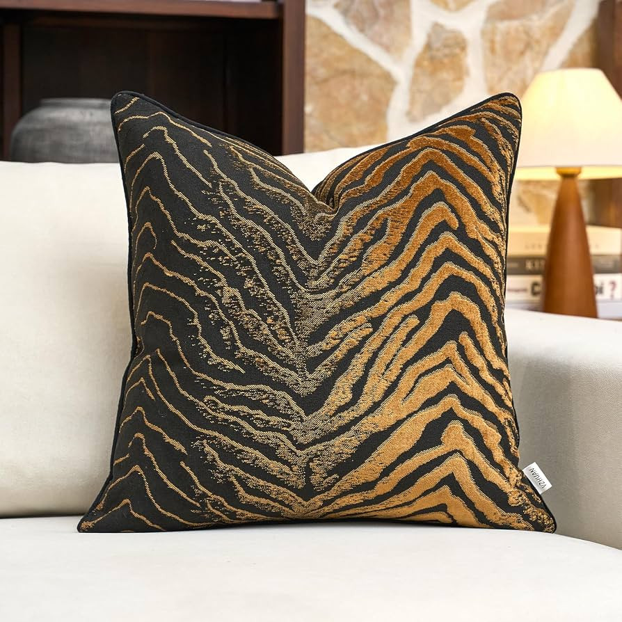 Pillow Cover 20x20, Zebra Velvet Throw Pillow Cover for Modern Home Decor | Amazon (US)