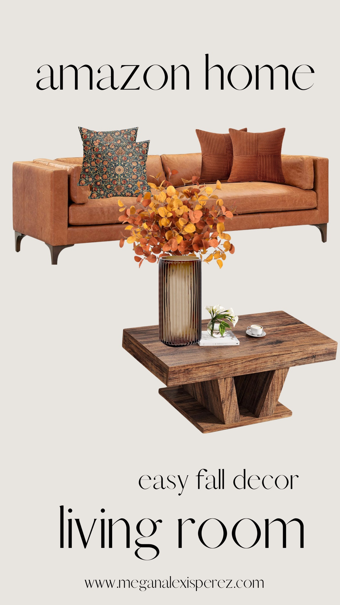Easy fall decor! Deep colors and prints will help to bring warmth to your space. A gorgeous wood coffee table brings that warmth as well. Can’t forget the stems! I love having florals for every season to help bring a little bit of nature inside! 

#LTKSeasonal #LTKHome