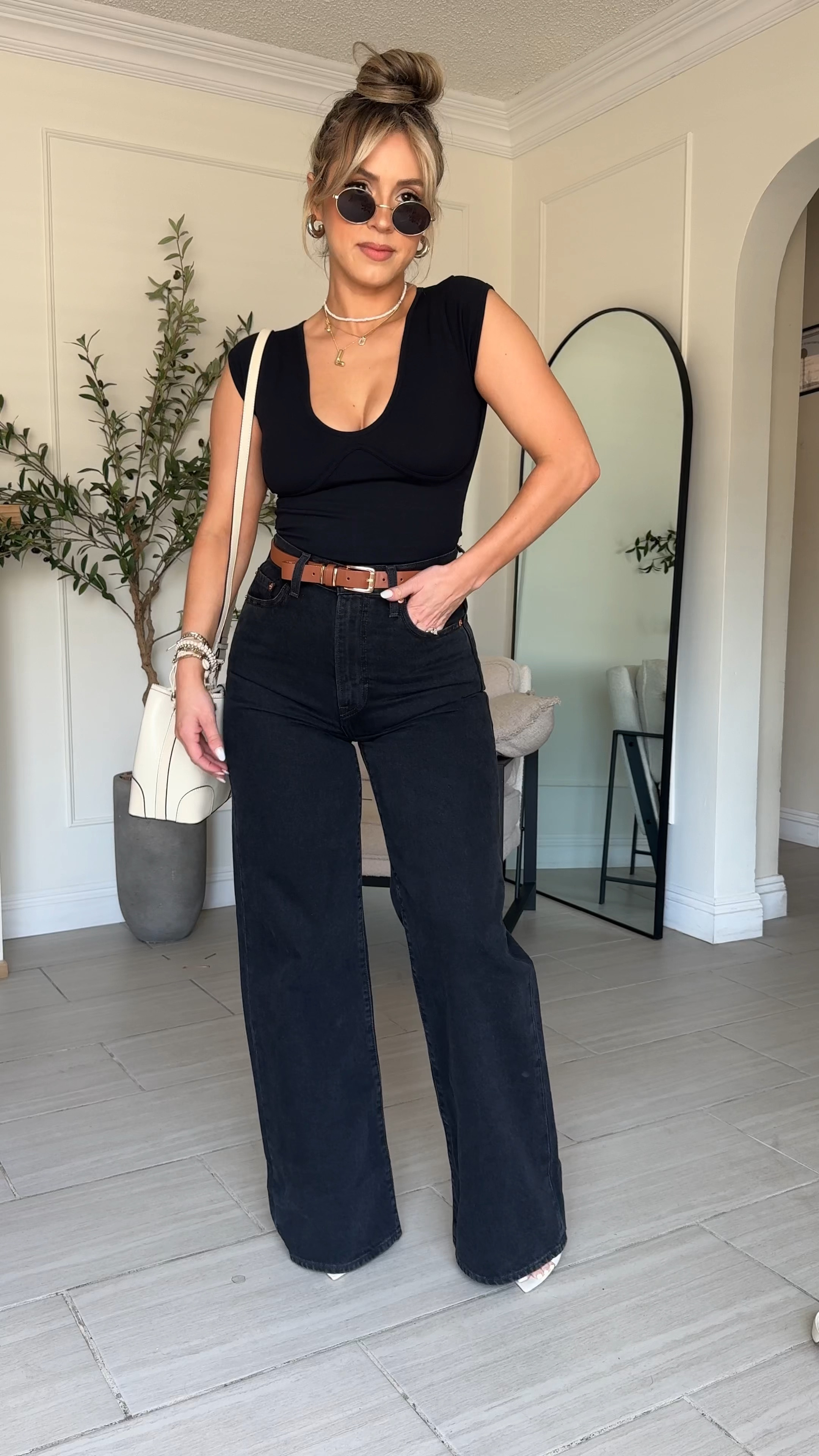 Pre-fall Amazon outfits 😎

✔️look 1: bodysuit small (trust me you won't need a bra with this bodysuit. It has wonderful stretch and compression) | jeans, size 28 (I'm 5'2 and I have to wear them with 4 inch heels). 
✔️ Look 2: this lounge set is so comfortable with high stretch. You can practically sleep in it. I'm obsessed with the oversized baggy sweater. WEARING SMALL | COLOR black & coffee 
✔️ Look 3: striped set is in a small! The quality is AMAZINGGG It doesn't have stretch, but it's also naturally oversized. I would say stick to your true size.
✔️Look 4: wearing the same blouse from the striped set and the jeans in size 28 regular 
✔️Look 5: dress small | it has lots of stretch and it's so freaking comfortable! 
✔️Look 6: jeans size  27 ( these are more of a midrise not much stretch, but once you find your size they're amazing). Vest is SMALL and it's incredible quality I have it in three colors! And I get so much use out of them! 

#LTKFindsUnder50 #LTKStyleTip #LTKU