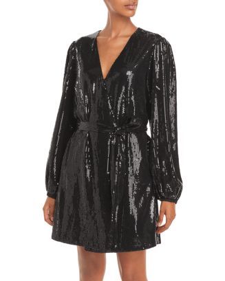 Sequined Wrap Dress | Bloomingdale's (US)
