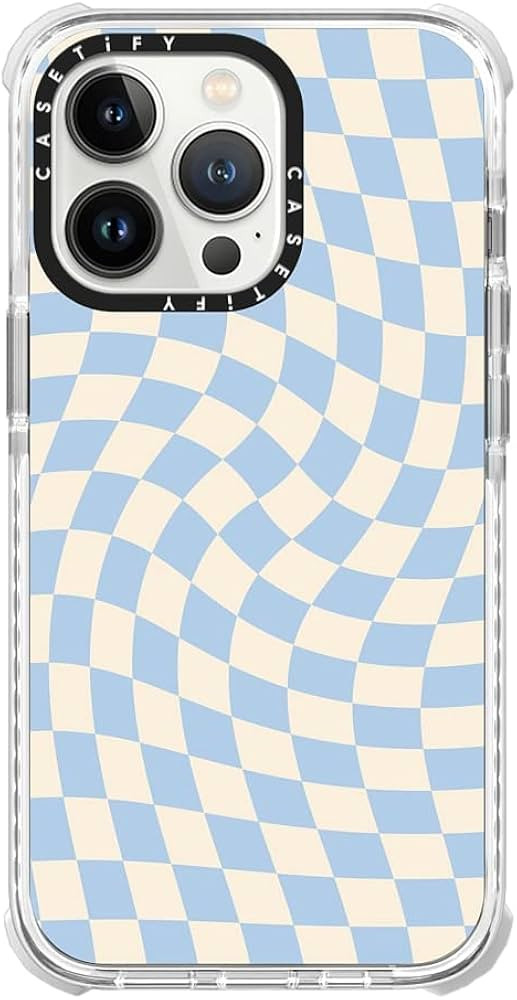 CASETiFY Ultra Impact iPhone 13 Pro Case [9.8ft Drop Protection] - Check II - Baby Blue Twist - C... | Amazon (US)