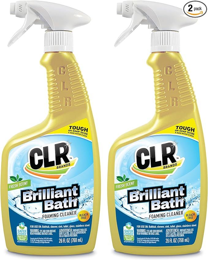 CLR Brilliant Bath Foaming Bathroom Cleaner Spray - For Use On Toilet, Bath, Shower, Sink, Glass,... | Amazon (US)