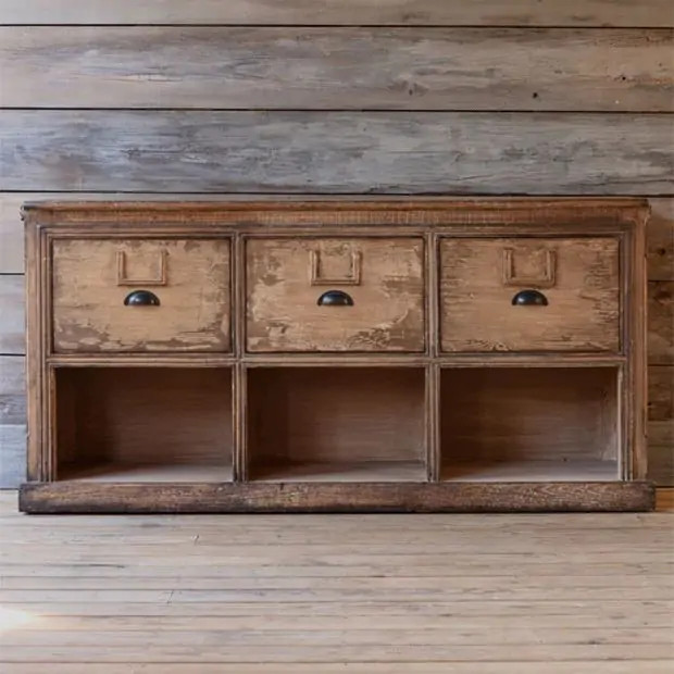 Vintage Bin Drawer Console Table | SHIPS FREE | Antique Farm House