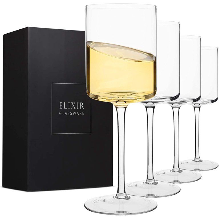 Elixir Premium Crystal Wine Glasses 14oz x 4 - Red & White Wine - Modern Design - Perfect Gift | Walmart (US)