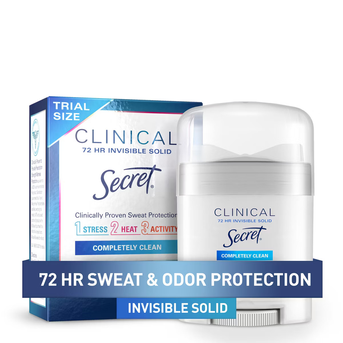 Secret Women's Clinical Strength Completely Clean Mini Invisible Solid Antiperspirant and Deodora... | Target