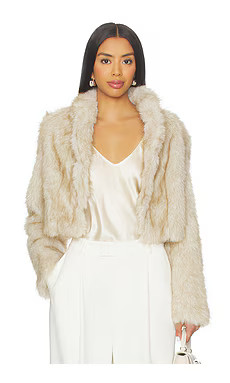 Nonchalant Label Uma Faux Fur Jacket in Ivory from Revolve.com | Revolve Clothing (Global)