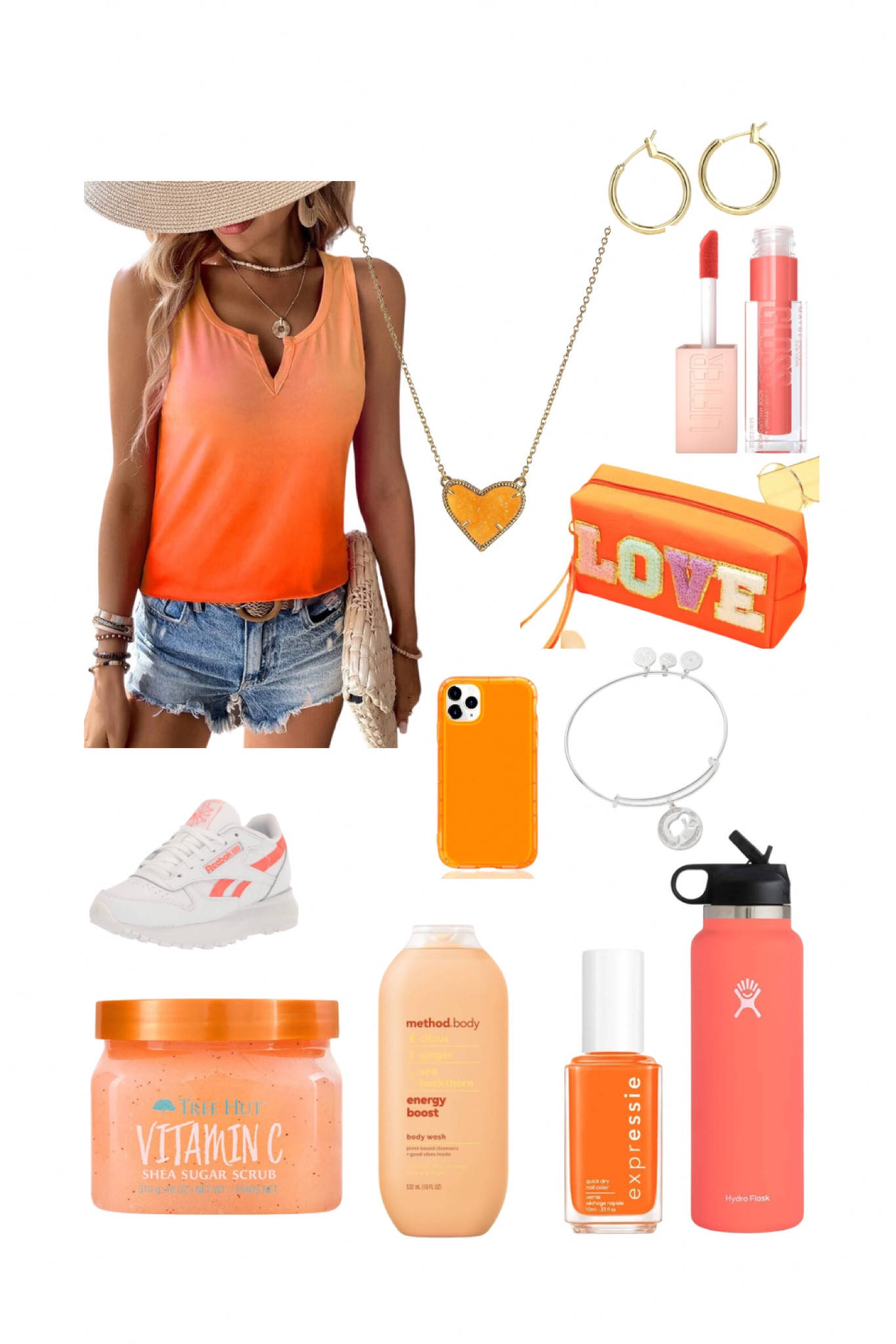 Orange preppy styles 