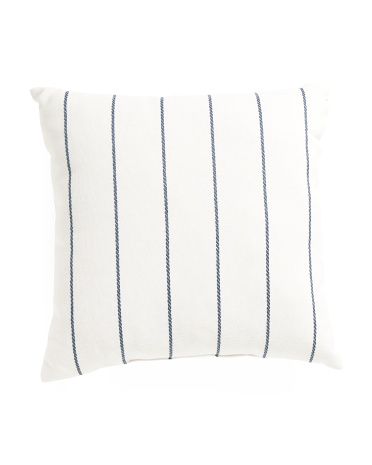 22x22 Indoor Outdoor Stripe Performance Fabric Pillow | TJ Maxx