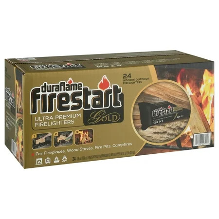 Duraflame Firestart Gold 4.5oz Premium Firelighters for Indoor and Outdoor Wood Fires, 24-Pack | Walmart (US)