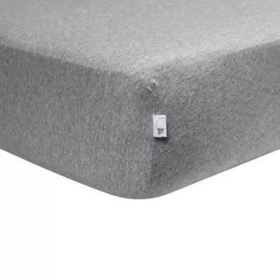 Burt's Bees Baby™ Organic Cotton Jersey Fitted Crib Sheet in Heather Grey | Bed Bath & Beyond
