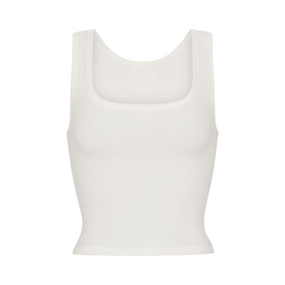 SKIMS Tank Top | White | 2XL | Cotton Rib | SKIMS (US)