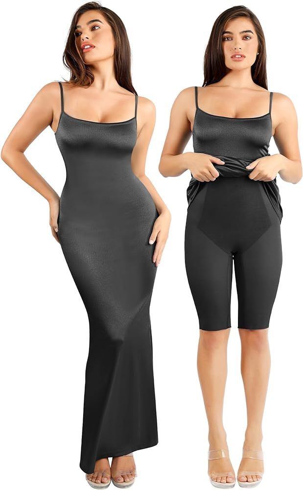 Popilush Shaper Dress with Built in Shapewear - Glitter Dress Bodycon Dresses for Women Sleeveles... | Amazon (US)