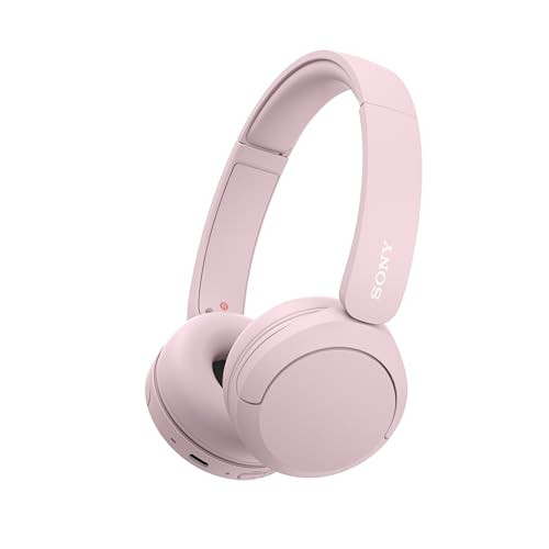 Sony WH-CH520 Wireless Headphones Bluetooth On-Ear Headset with Microphone and up to 50 Hours Battery Life with Quick Charging, Pink | Amazon (US)