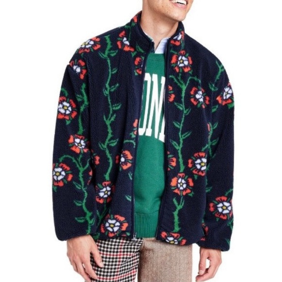 Rowing Blazers × Target Men's Rose
Print Fleece Zip Up Jacket new | Poshmark