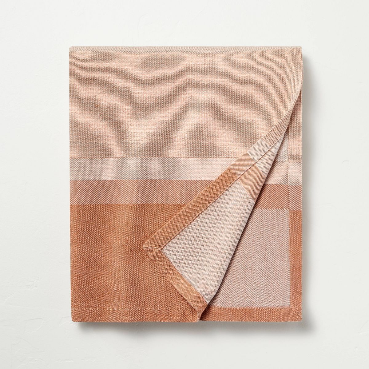Ombre Stripe Dobby Throw Blanket Clay/Tan/Cream - Hearth & Hand™ with Magnolia | Target