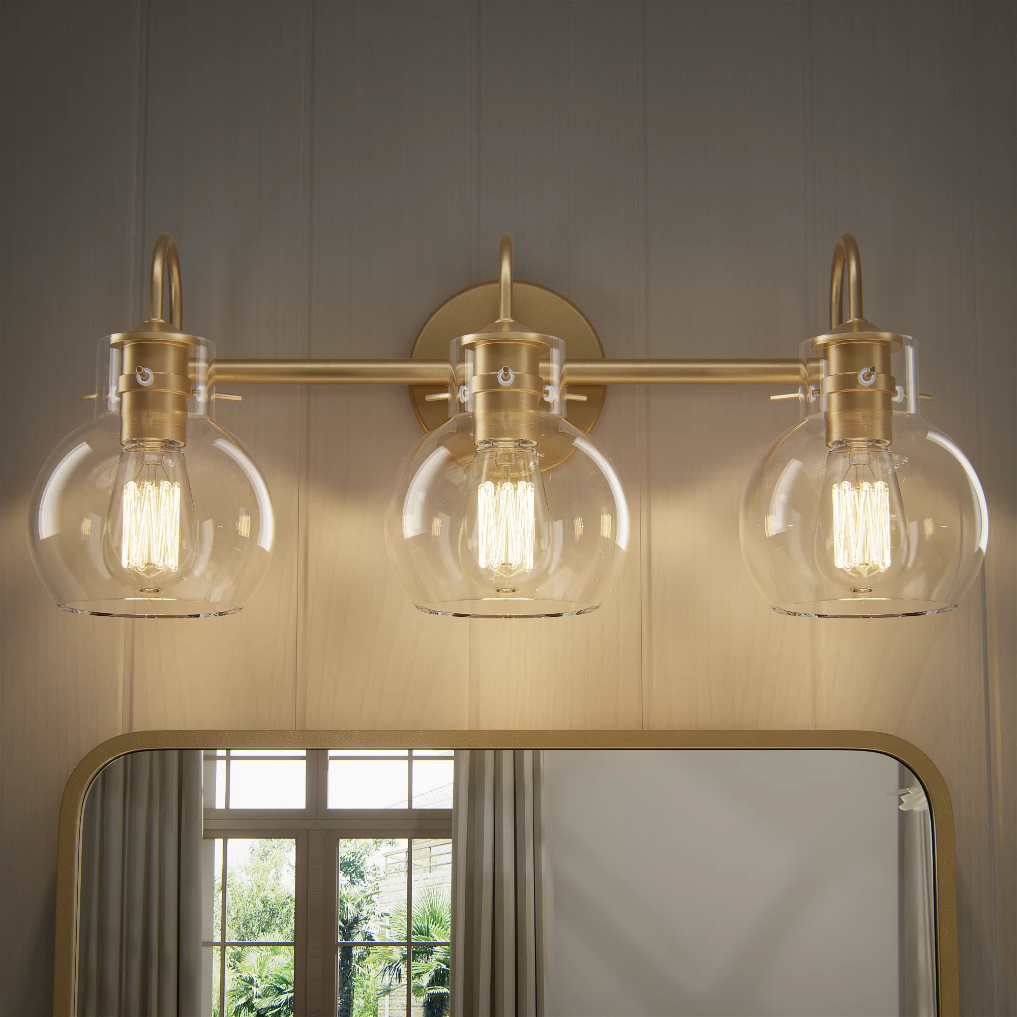 Zeline Light Dimmable Bathroom Vanity Lights with Clear Shade Vanity Light Fixture | Wayfair North America