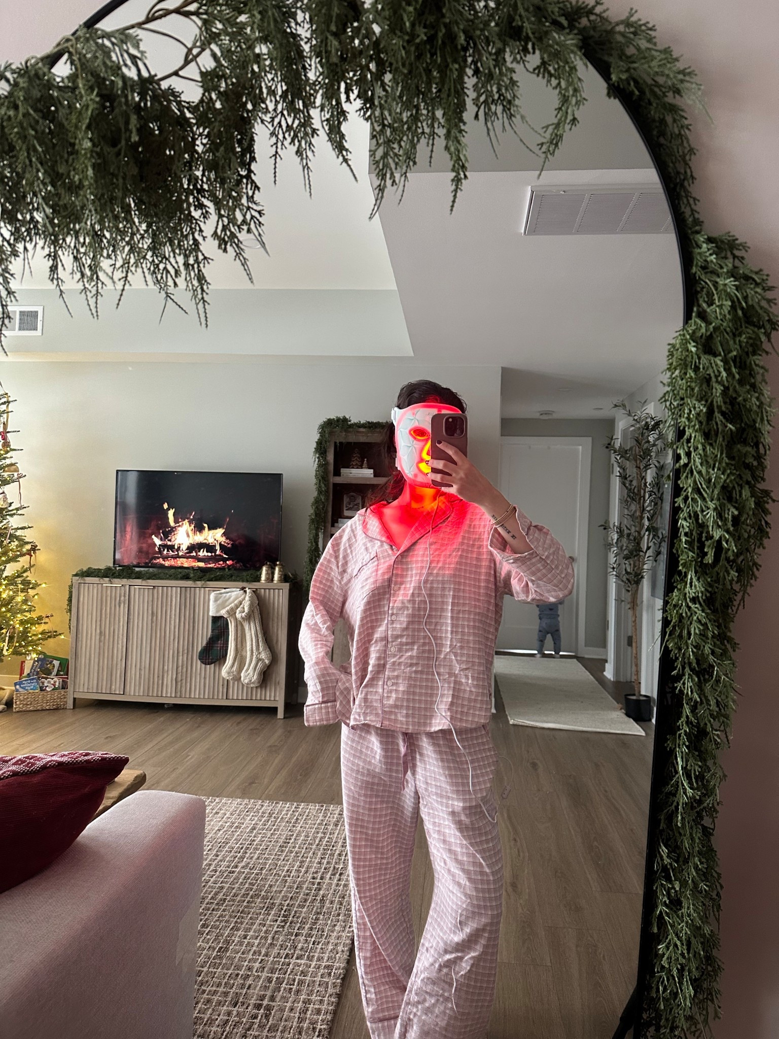 Red light mask has become part of the morning routine 🫶🏼 

#LTKmomlife #LTKselfcare #LTKootd