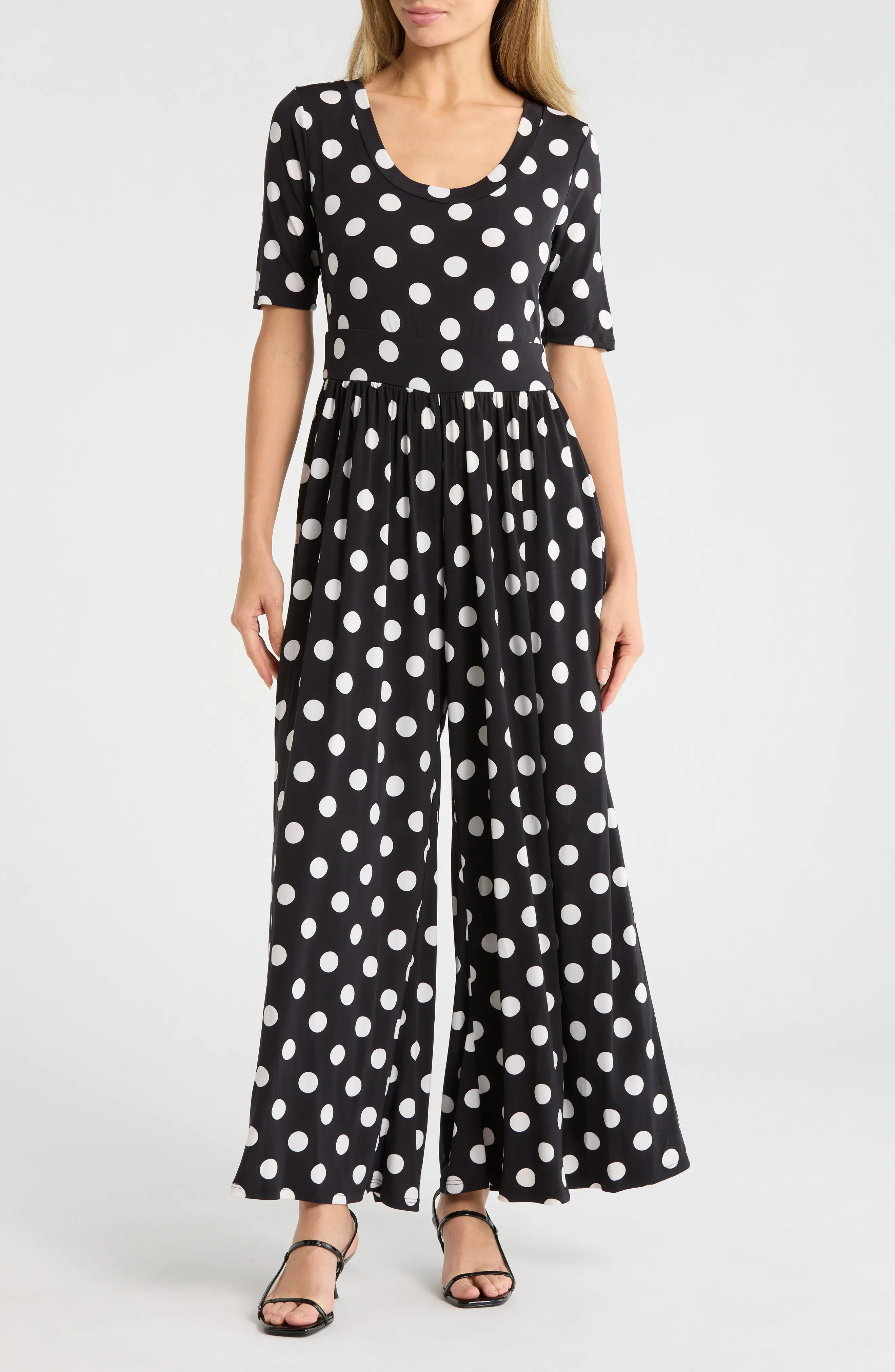 WEST K Elbow Sleeve Wide Leg Jumpsuit (Women) | Nordstromrack | Nordstrom Rack