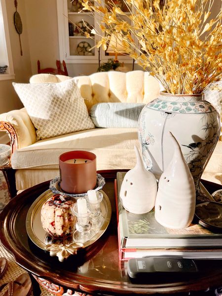 The morning light streaming in yesterday hit just right on my @molliejenkinspottery ghosts!

#handmadehalloween #pottery #madeingeorgia #seasonsofhome #sundayvibes #autumn #homesweethome #tradwithatwist #adwellingtoremember #livingroom #homeandgardenig #cottagecore #grandmillennialstyle #houseandgarden #spotmycottage #heartofthehome #cozyseason #cozycore #comfy #collected #layered #vintagestyle #livingwithantiques #thecollectedlook #howivintage #vintagehomecrush 

#LTKHalloween #LTKSeasonal