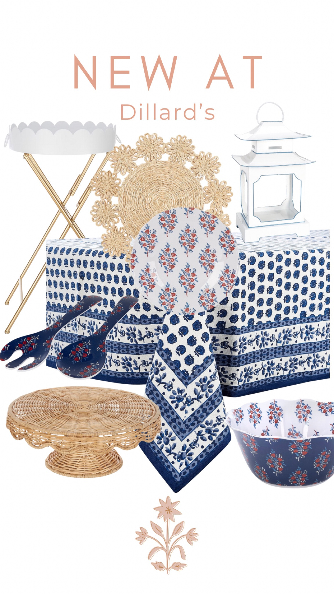 4th of July tablescape; block print tablecloth; scalloped wicker; lantern; dinner party

#LTKHome #LTKFindsUnder100 #LTKSummerSales