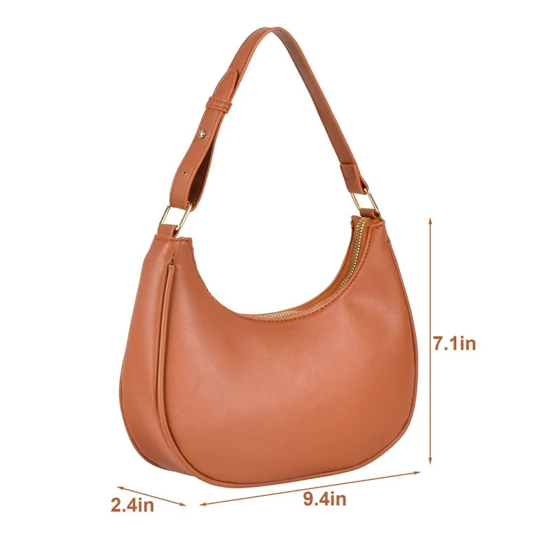 Spencer Shoulder Bag for Women Small Purse with Extension Strap Crescent Clutch Purse Leather Hob... | Walmart (US)