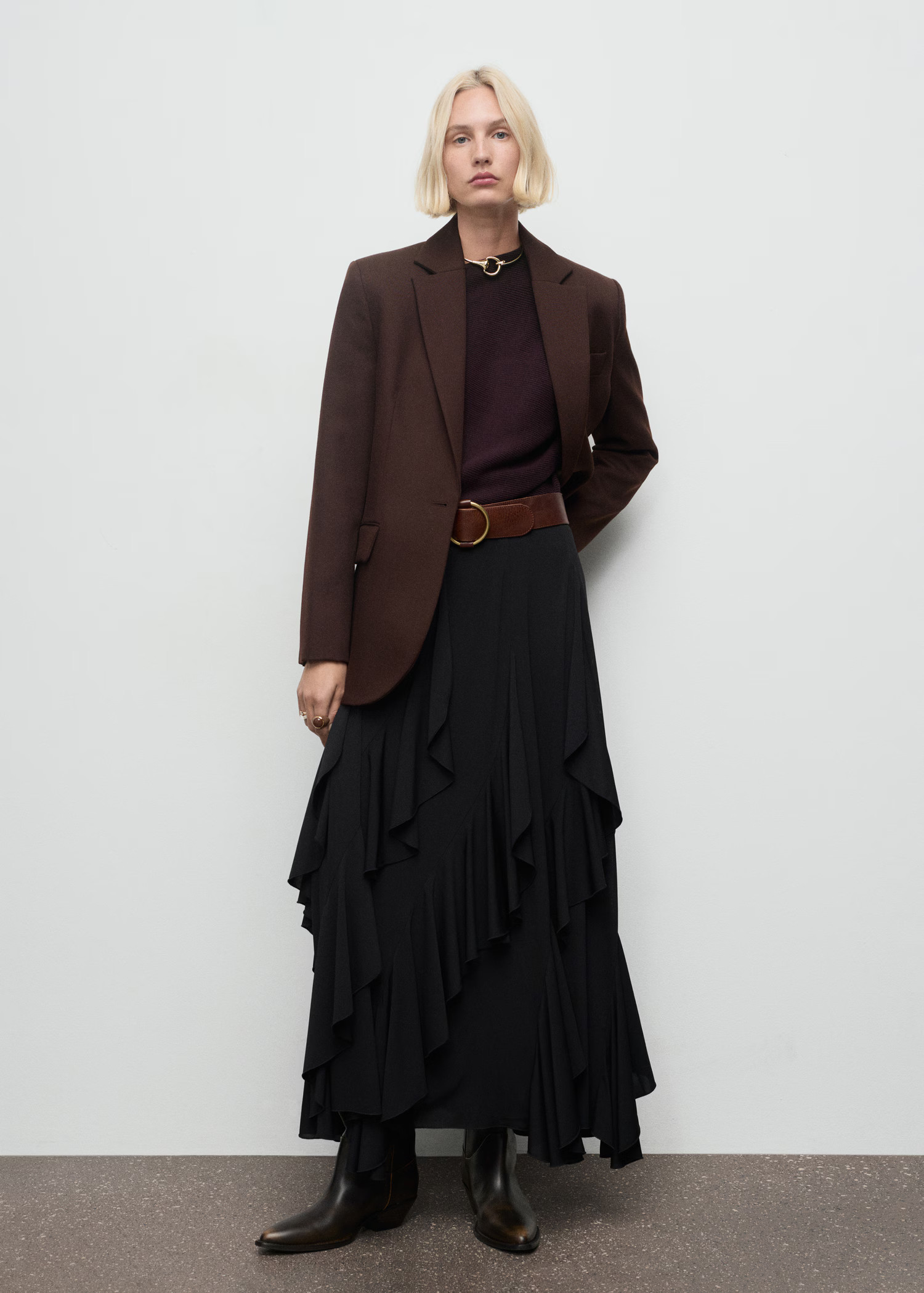 Sweater with asymmetrical neck and jewel buttons - Women | MANGO USA | Mango (US/MX/AU)