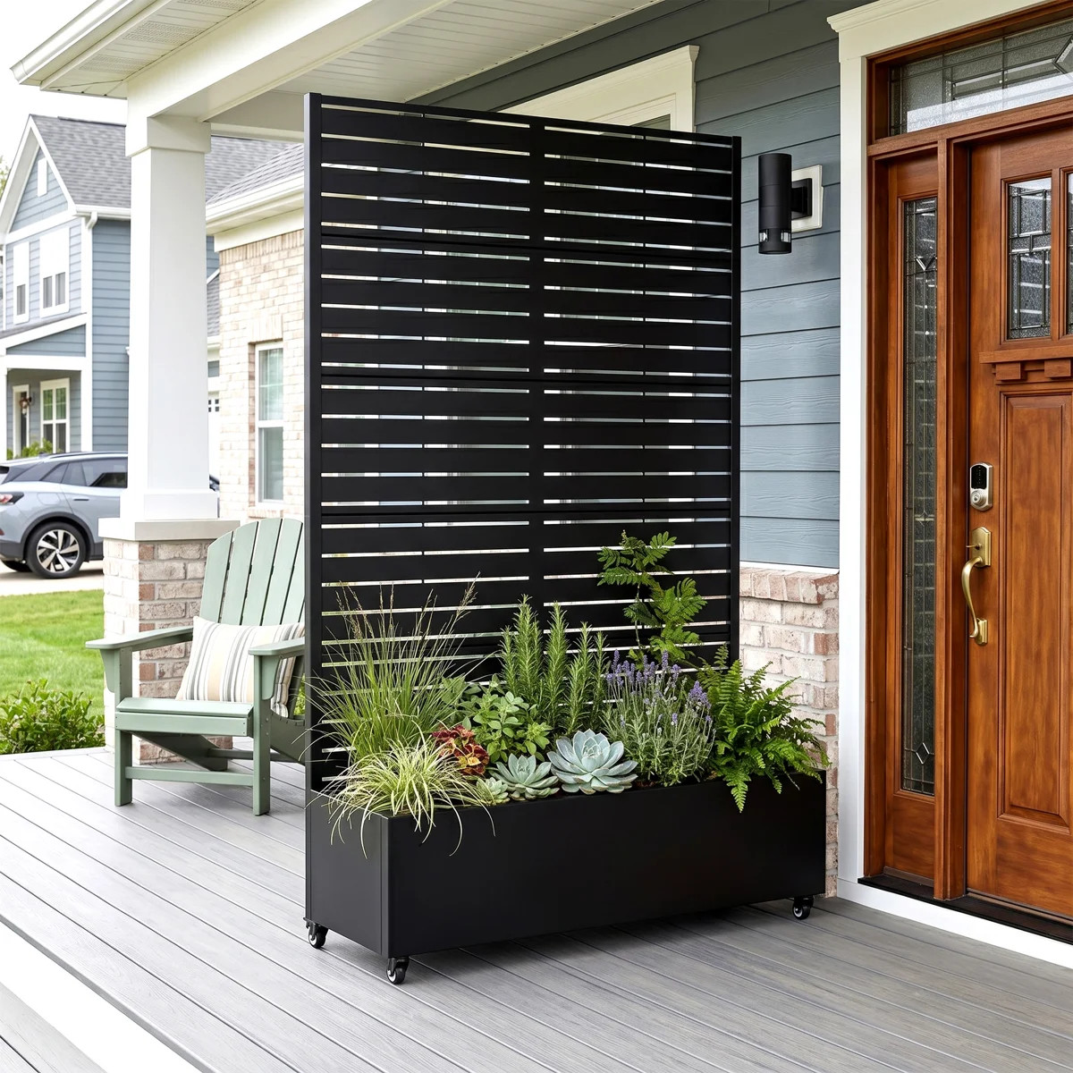 Eulau Metal Planter Box with Wheels | Wayfair North America