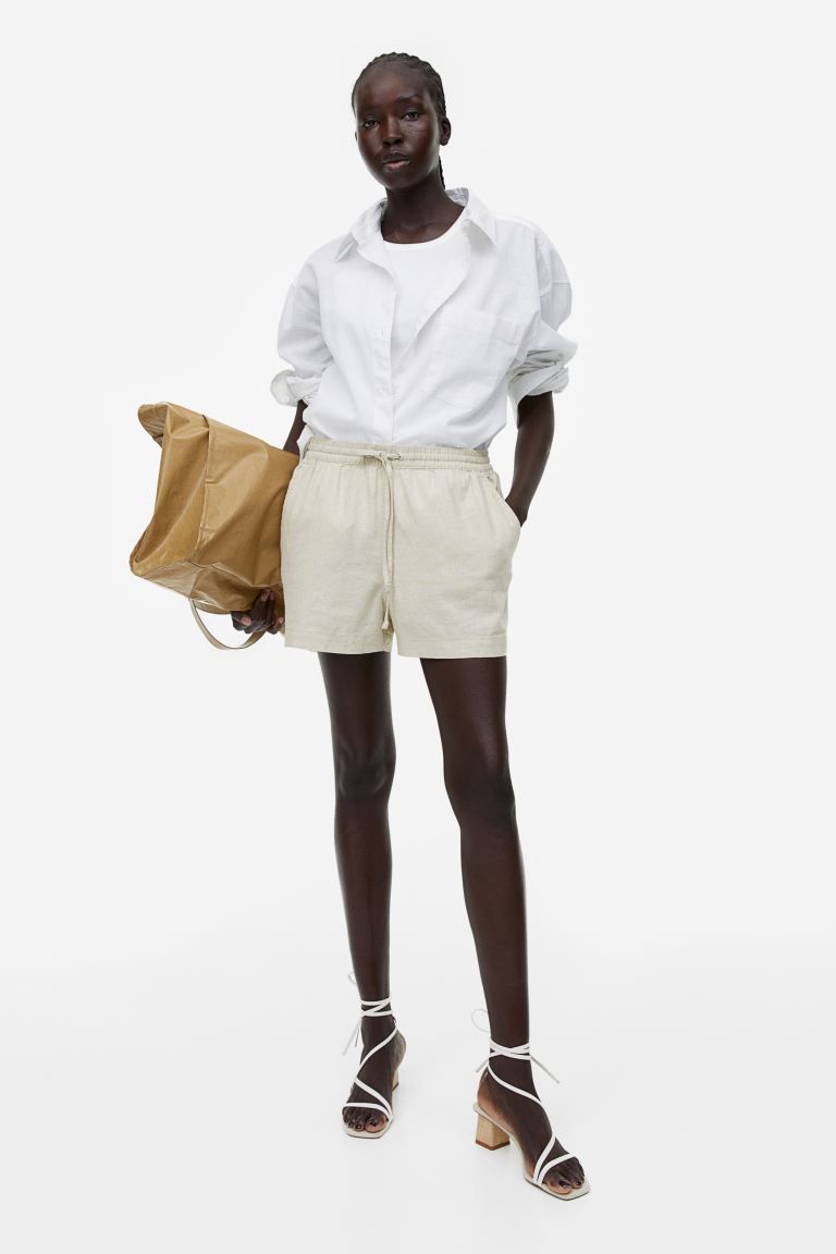 Linen-blend Shorts | H&M (US + CA)