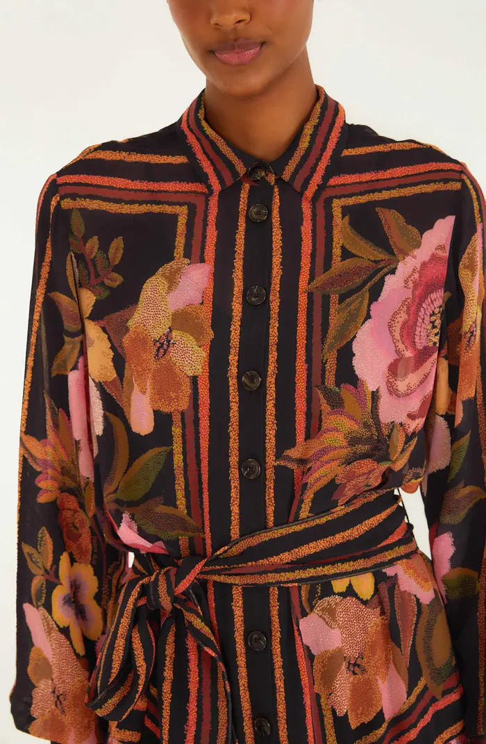 Floral Print Long Sleeve Minidress | Nordstrom