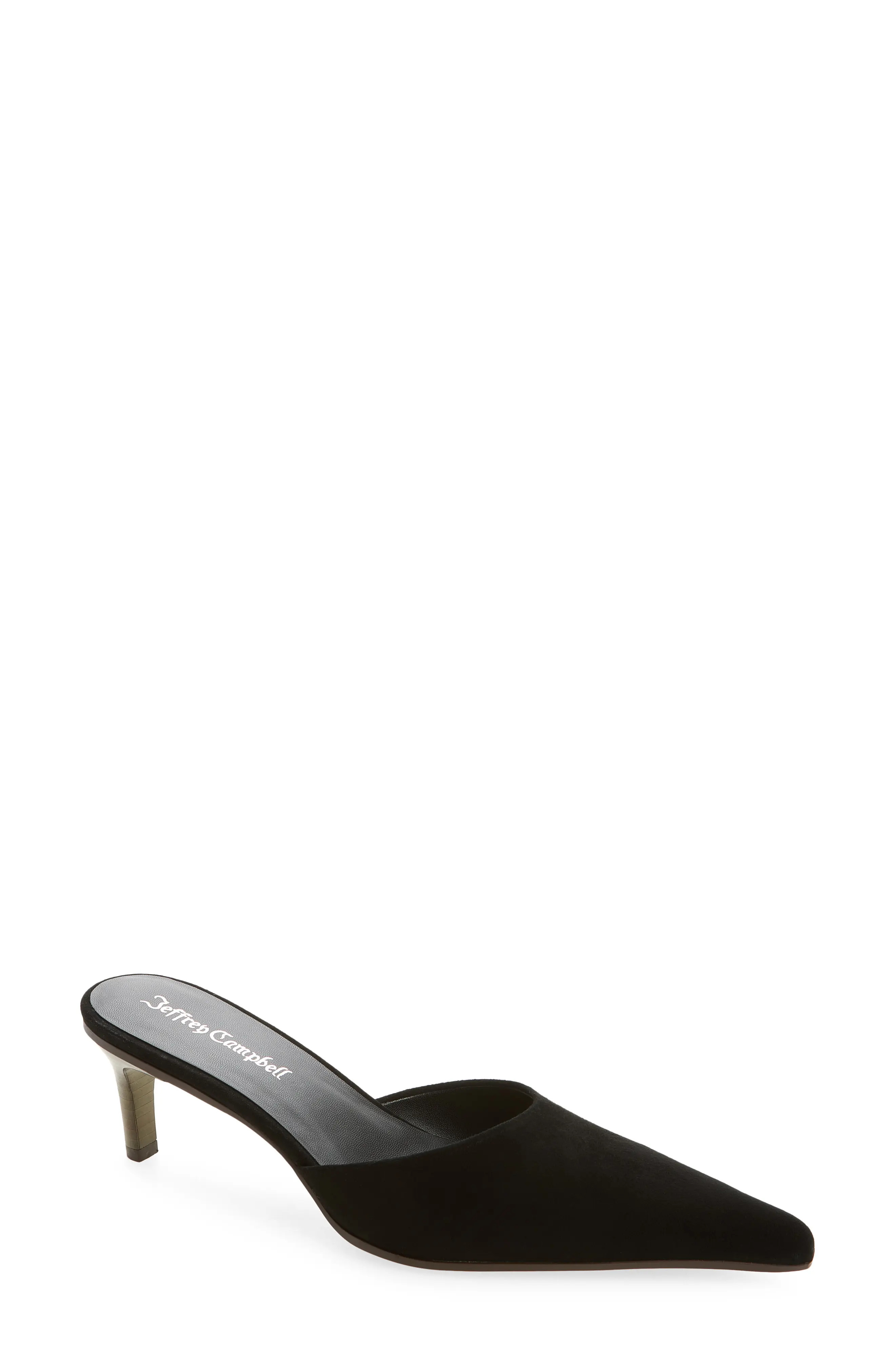 Jeffrey Campbell Claudina Mule in Black Suede at Nordstrom, Size 10 | Nordstrom